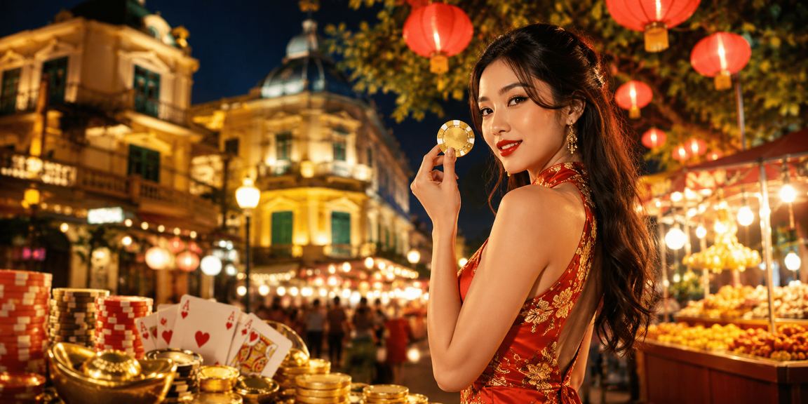 Chợ đêm Hà Nội với không khí giải trí và trò chơi bài trực tuyến